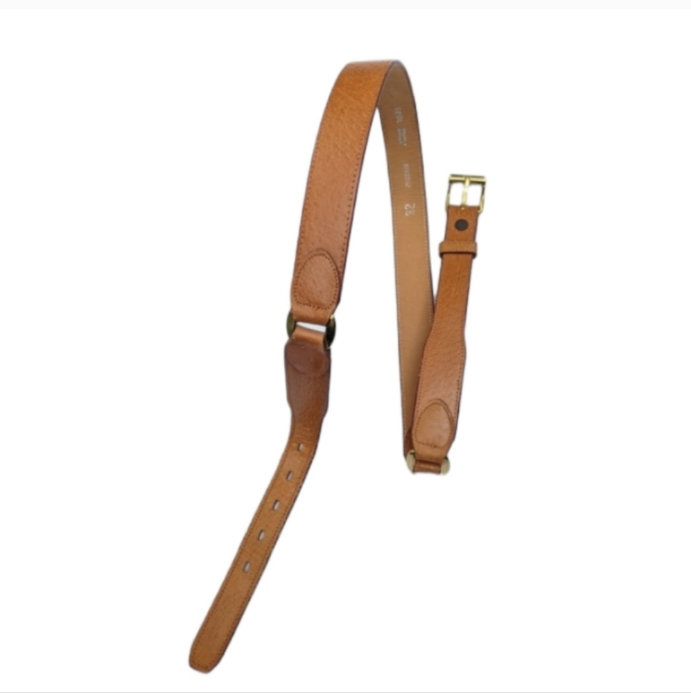 Vintage nylon stitch brown belt small